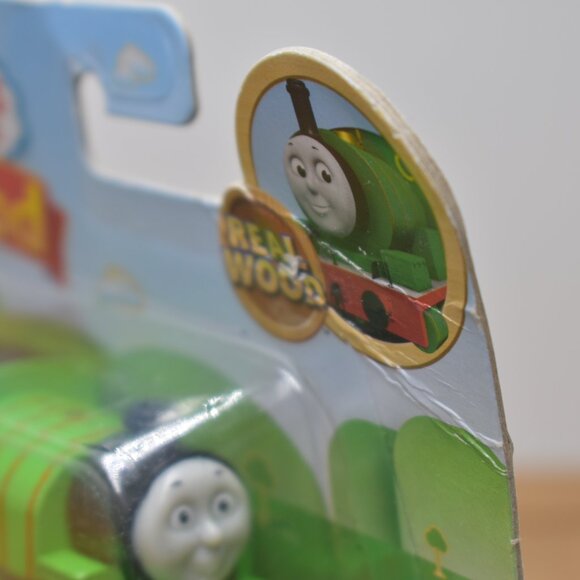 Percy 6 Green Thomas & Friends Real Wood Railways Wooden Engine Train 2018 New - Picture 6 of 9